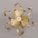 24 Inch Alexia Golden Crystal Ornament Fandelier with Remote Control