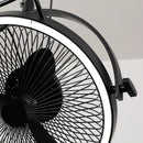 20 Inch Black Industrial Rotatable LED Downrod Fan Floor Fan with Remote Control