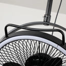 20 Inch Black Industrial Rotatable LED Downrod Fan Floor Fan with Remote Control