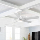 48" DC Motor 5 Blades Modern Downrod Mount Ceiling Fan