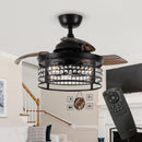 36" 3 Blades Modern Ceiling Fan with Lighting and Remote Control