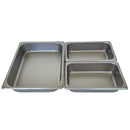 REVO MIX Pan Set | Stainless Steel 2.5" deep | One 1/2 Size and Two 1/4 size food pans