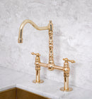 Elegant Vintage Brass Bridge Faucet