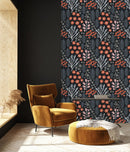 Voguish Dark Floral Wallpaper Smart