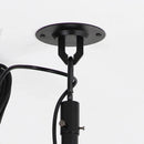42 Inch Patio Guard IP65 Outdoor DC Motor Black Modern Hanging Buckle Downrod Ceiling Fan with Light