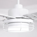52 Inch Bernice DC Motor Industrial Downrod Ceiling Fan with LED Light and Remote Control