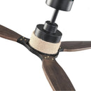 56 Inch Louise Downrod Mount LED Wood Blades Ceiling Fan with Remote Control
