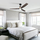 56 Inch Louise Downrod Mount LED Wood Blades Ceiling Fan with Remote Control