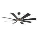 60 Inch 72 Inch Windmill Downrod Mount LED Ceiling Fan with Remote and APP Control