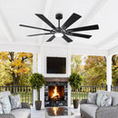 60 Inch 72 Inch Windmill Downrod Mount LED Ceiling Fan with Remote and APP Control