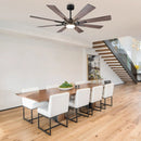60 Inch 72 Inch Windmill Downrod Mount LED Ceiling Fan with Remote and APP Control