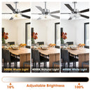 52 Inch Rory Modern Downrod Mount LED Ceiling Fan with Remote Control