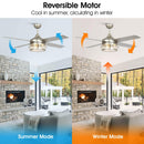 52" Celentano Industrial Downrod Mount Reversible Ceiling Fan with Lighting and Remote Control