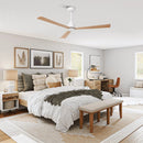 52 Inch Esther 3-Blades Modern Downrod Mount Ceiling Fan with Remote Control