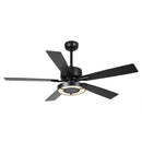 52" Vendome Industrial Downrod Mount Reversible Ceiling Fan with Lighting and Remote Control