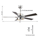 52" Vendome Industrial Downrod Mount Reversible Ceiling Fan with Lighting and Remote Control