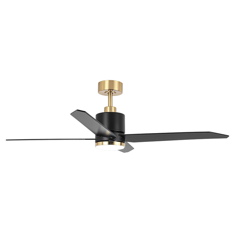 52" Ashby Industrial Satin Nickel DC Motor Ceiling Fan with LED Lighting and Remote Control