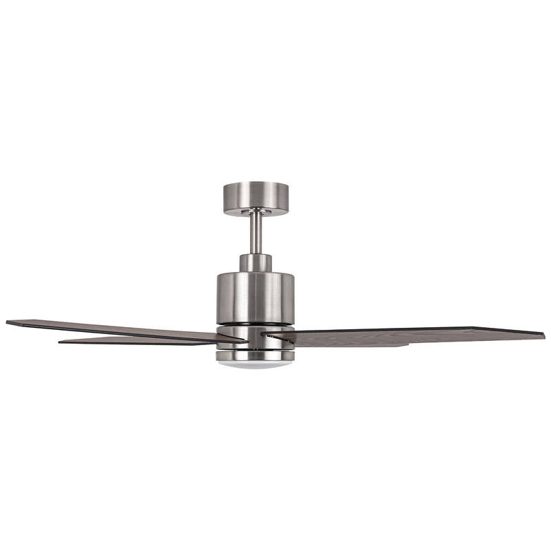 52" Ashby Industrial Satin Nickel DC Motor Ceiling Fan with LED Lighting and Remote Control