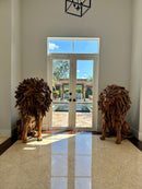 Hand Carved Teak Lion