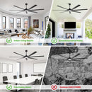 Padus Large Ceiling Fan with Dimmable Light and Remote Control