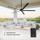 72 Inch 84 Inch Winni IPX4 Outdoor Downrod Mount Ceiling Fan with Remote Control