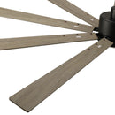72 Inch Aries Black Downrod Mount LED Windmill Ceiling Fan with Remote Control