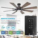 60" Oretha Windmill 8 Blade Led Indoor Oil Rubbed Bronze Ceiling Fan With Remote And Light Kit Included
