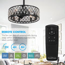 20" Delvalle Modern Downrod Mount Reversible Crystal Fandelier Ceiling Fan with Lighting and Remote Control