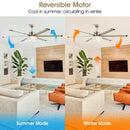 65" Satin Nickel Indoor Down Rod Ceiling Fan