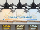 60" Modern DC Motor Downrod Mount Ceiling Fan with Lighting and Remote Control