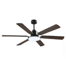60" Modern DC Motor Downrod Mount Ceiling Fan with Lighting and Remote Control