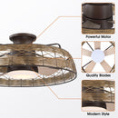 27" Farmhouse Reversible Flush Mount Ceiling Fan