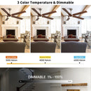 65" Fury Farmhouse DC Motor Downrod Mount Ceiling Fan with Lighting and Remote Control