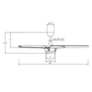 65" Fury Farmhouse DC Motor Downrod Mount Ceiling Fan with Lighting and Remote Control