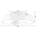 19" Britton Flush Mount Reversible Ceiling Fan with Remote Control