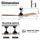 60" Newbury Industrial DC Motor Downrod Mount Reversible Ceiling Fan with Lighting and Remote Control