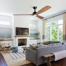 60" Newbury Industrial DC Motor Downrod Mount Reversible Ceiling Fan with Lighting and Remote Control