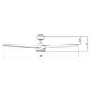 60" Parvez Modern DC Motor Downrod Mount Reversible Crystal Ceiling Fan with Lighting and Remote Control