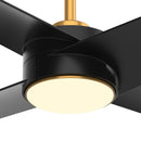 60" Parvez Modern DC Motor Downrod Mount Reversible Crystal Ceiling Fan with Lighting and Remote Control