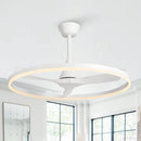 32" Theron Industrial DC Motor Downrod Mount Reversible Ceiling Fan with LED Lighting and Remote Control