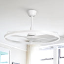 32" Theron Industrial DC Motor Downrod Mount Reversible Ceiling Fan with LED Lighting and Remote Control