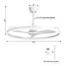 32" Theron Industrial DC Motor Downrod Mount Reversible Ceiling Fan with LED Lighting and Remote Control
