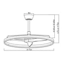 32" Theron Industrial DC Motor Downrod Mount Reversible Ceiling Fan with LED Lighting and Remote Control