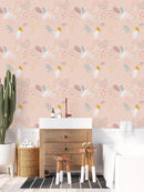 Elegant Pink Abstract Wallpaper Fashionable
