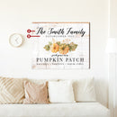 Personalized Farmhouse Halloween Pumpkin Patch Sign | Customizable Wall Art Print on Real Wood