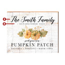 Personalized Farmhouse Halloween Pumpkin Patch Sign | Customizable Wall Art Print on Real Wood