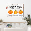 Personalized Farmhouse Halloween Pumpkin Patch Wooden Sign | Customizable Wall Art Print on Real Wood