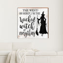 Farmhouse Halloween Wicked Witch Sign | Wall Art Print on Real Wood