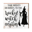 Farmhouse Halloween Wicked Witch Sign | Wall Art Print on Real Wood