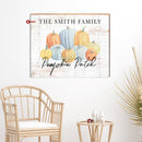 Personalized Farmhouse Halloween Pumpkin Patch Sign | Customizable Wall Art Print on Real Wood